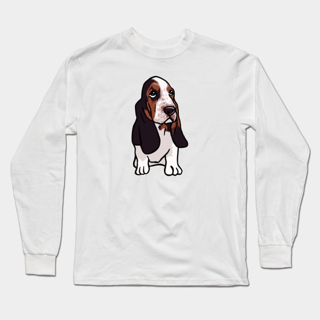 Basset Hound Dog Long Sleeve T-Shirt by PetinHeart